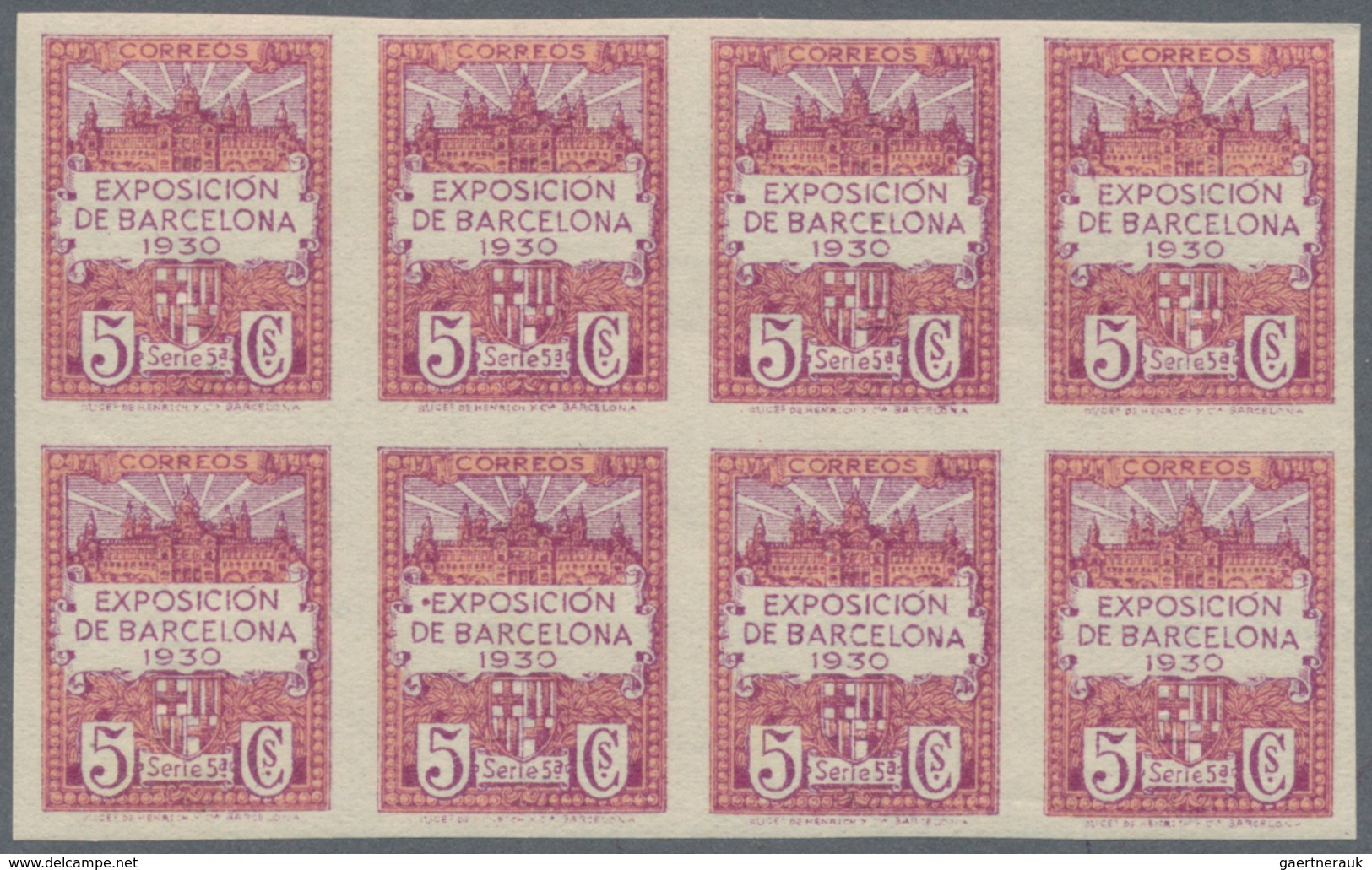 Spanien - Zwangszuschlagsmarken Für Barcelona: 1930, World Exposition In Barcelona ‚EXPOSICION DE BA - Oorlogstaks