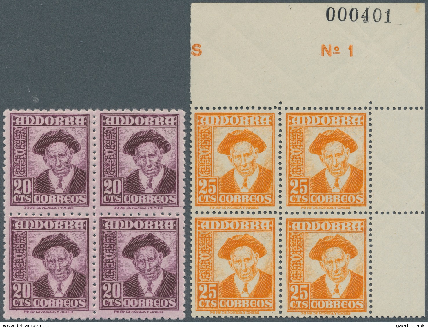 Andorra - Spanische Post: 1896/1980 (ca.), Duplicates On Nine Large Stockcards With Many Better Stam - Andere & Zonder Classificatie