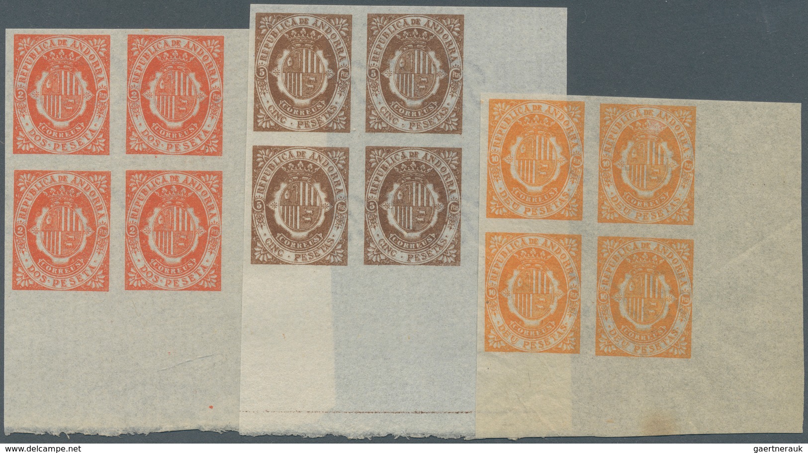 Andorra - Spanische Post: 1896/1980 (ca.), Duplicates On Nine Large Stockcards With Many Better Stam - Andere & Zonder Classificatie