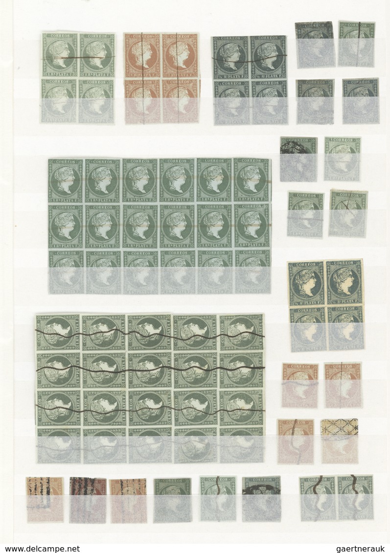 Spanisch-Westindien: 1855/1896, Spanish West Indies/Cuba, Used And Mit Collection/accumulation Of Ap - Aguera