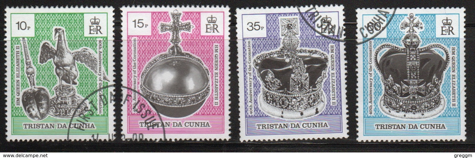 Tristan Da Cunha 1993 Complete Set Of Stamps Commemorating 40th Anniversary Of The Coronation. - Tristan Da Cunha