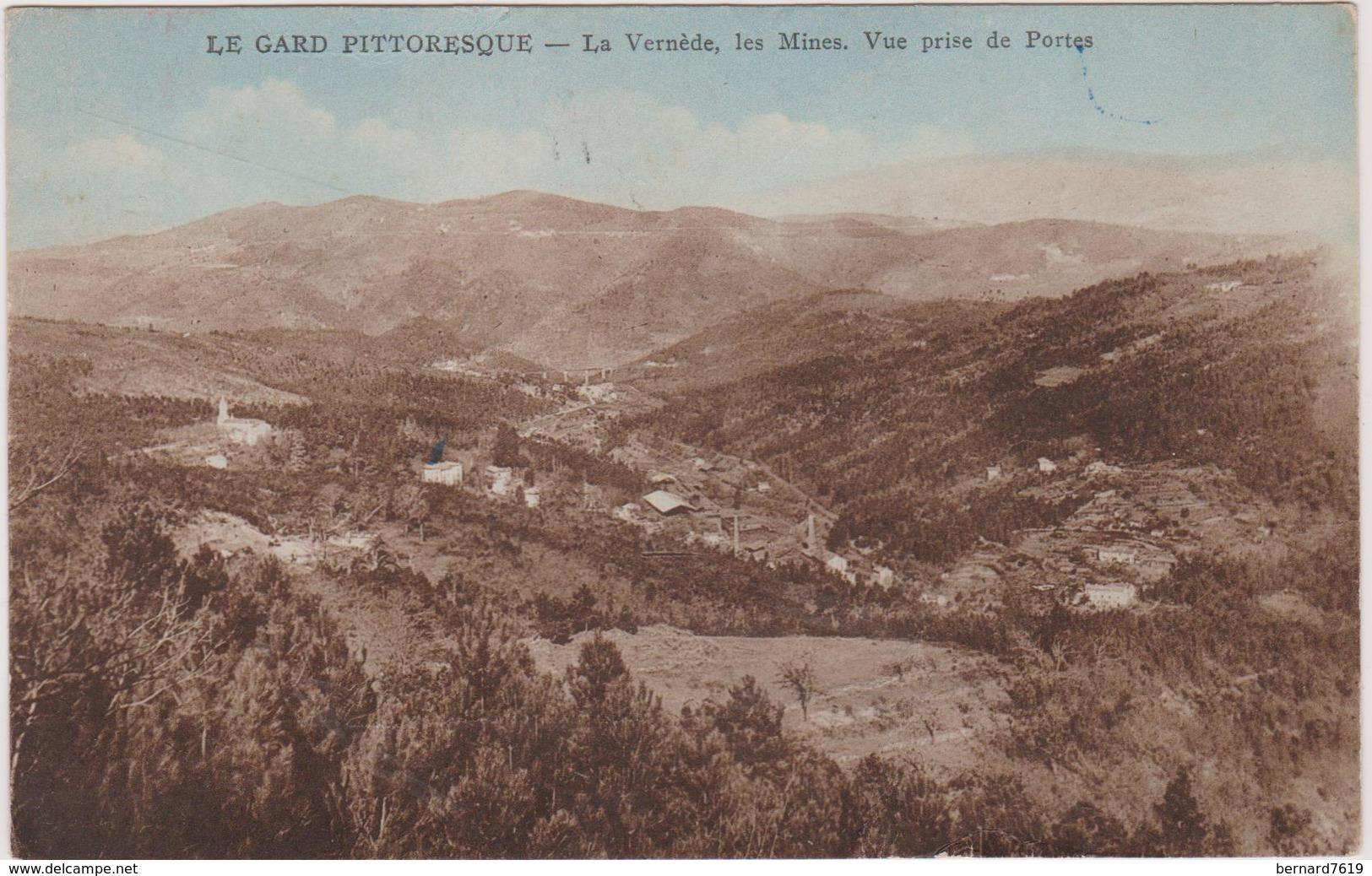 30 La Vernede  Les Mines Vue  Prise De Portes - Autres & Non Classés