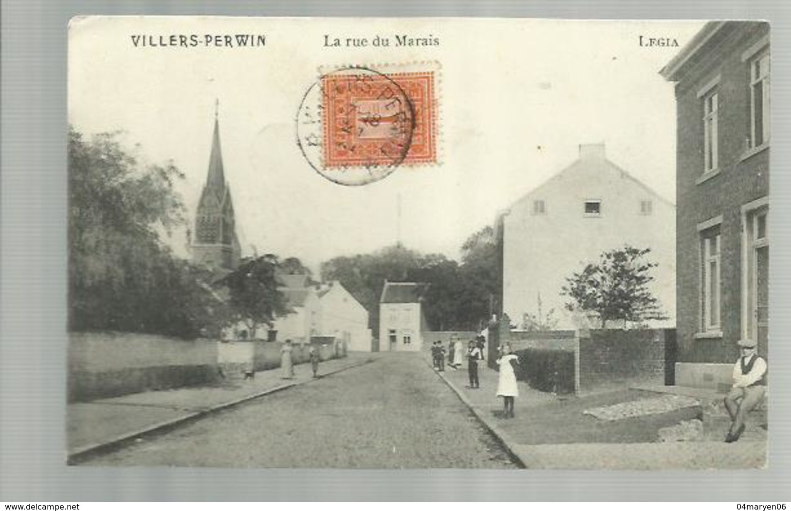 -*1 X VILLERS-PERWIN        * -"" La Rue Du Marais -   ""- - Les Bons Villers