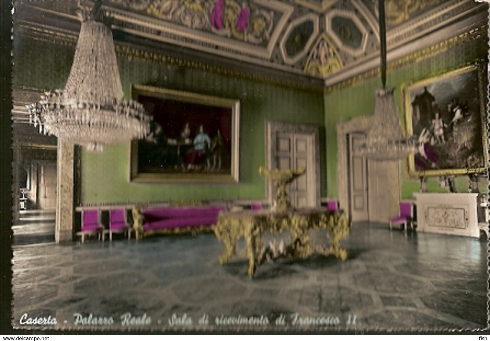 Italy &  Circulated,  Palazzo Reale, Sala Ricevimento Di Francesco II, Castel Di Sangro 1957 (5577) - Monuments