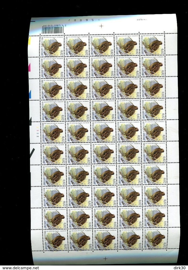 Belgie Buzin 3199 0.02€ Volledig Vel Plaatnummer 2 Datumstrook PAAR 4/7/2003 - 1985-.. Vogels (Buzin)