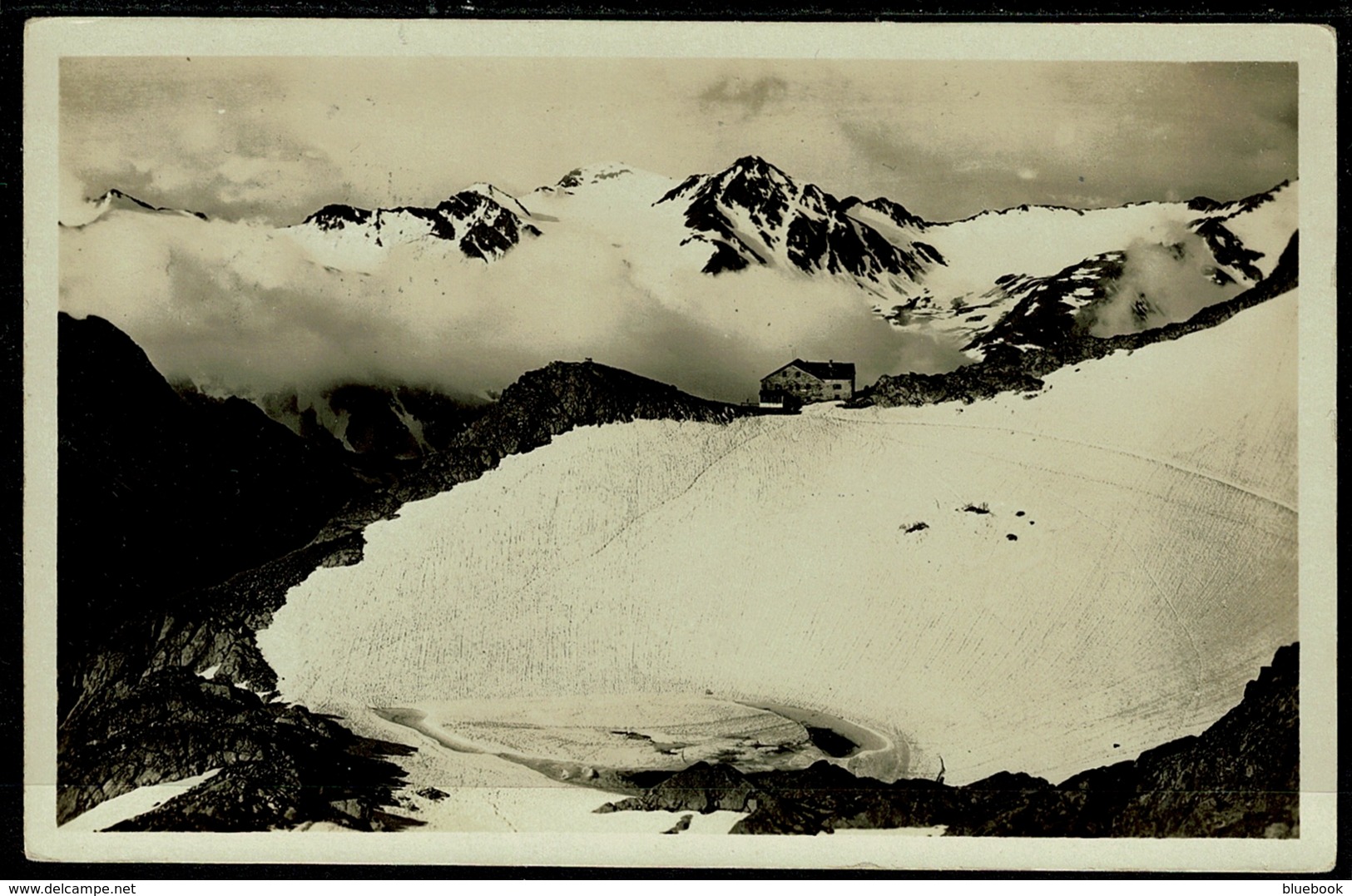 Ref 1266 - 1929 Real Photo Postcard - Mountaineering Hut Cachet - Solden Austria 10g Rate - Covers & Documents