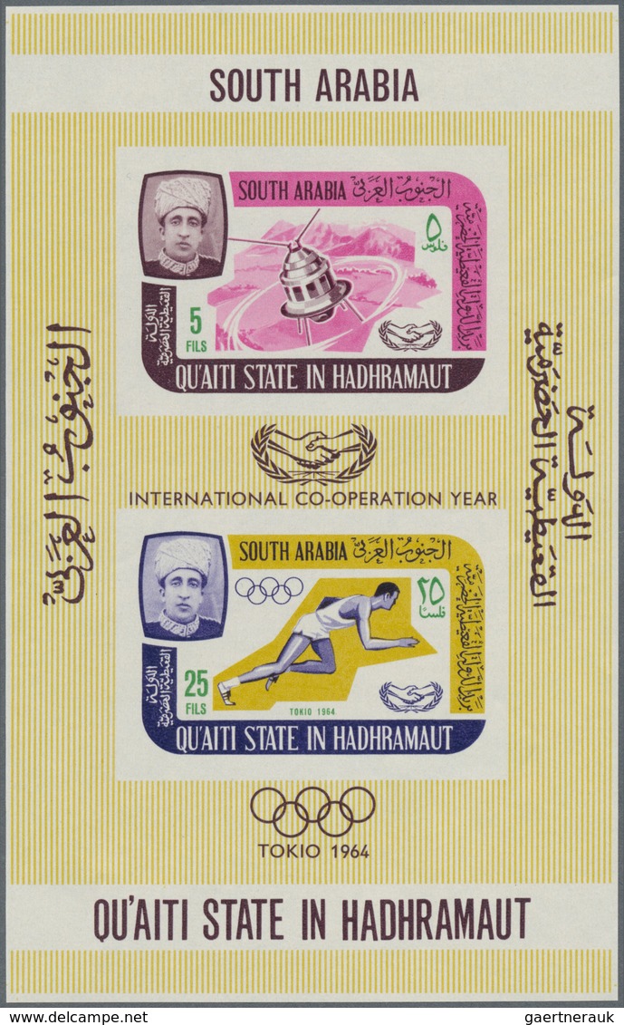 Aden - Qu'aiti State In Hadhramaut: 1966/1968 (ca.), Accumulation In Large Box Incl. Kathiri State I - Yemen