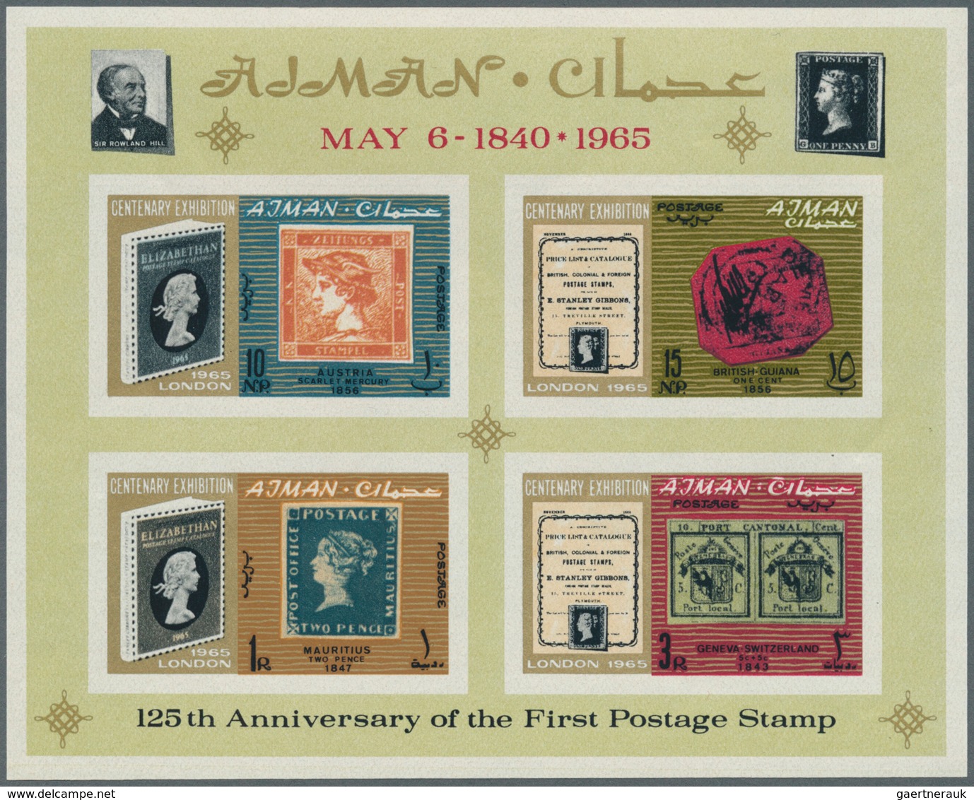 Adschman / Ajman: 1964/1971 (ca.), Accumulation With Approx. 5.800 IMPERFORATE Stamps Incl. Definiti - Ajman