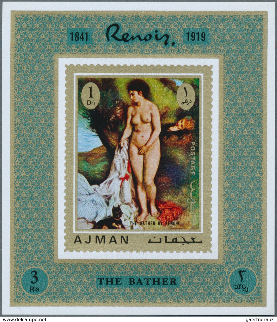Adschman / Ajman: 1971, Nude Paintings By Auguste RENOIR Set Of Eight Different Imperforate Special - Ajman