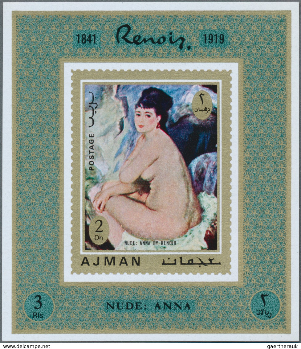 Adschman / Ajman: 1971, Nude Paintings By Auguste RENOIR Set Of Eight Different Imperforate Special - Adschman