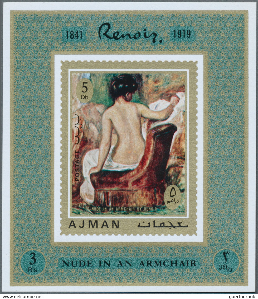 Adschman / Ajman: 1971, Nude Paintings By Auguste RENOIR Set Of Eight Different Imperforate Special - Adschman