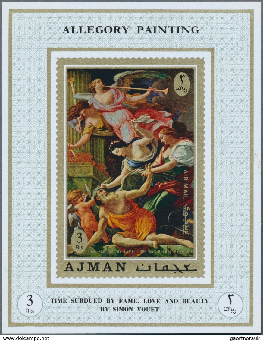 Adschman / Ajman: 1971, Paintings by famous masters (Allegory paintings from Böcklin, Bellinig, Gaug
