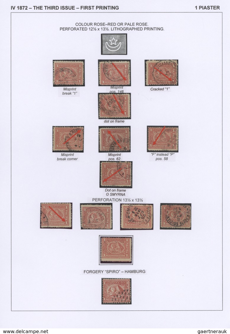 Ägypten: 1704-1879, Specialized collection of stamps and covers well written up on pages and housed