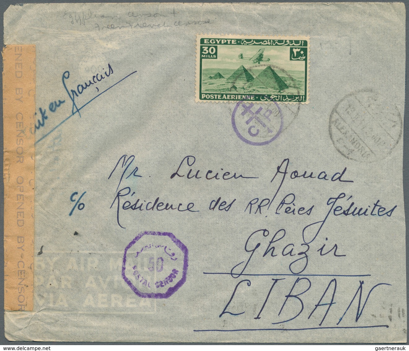 Ägypten: 1907-1950: A Diverse Group Of 36 Covers, Postcards And Postal Stationery Items Including Ce - 1866-1914 Ägypten Khediva