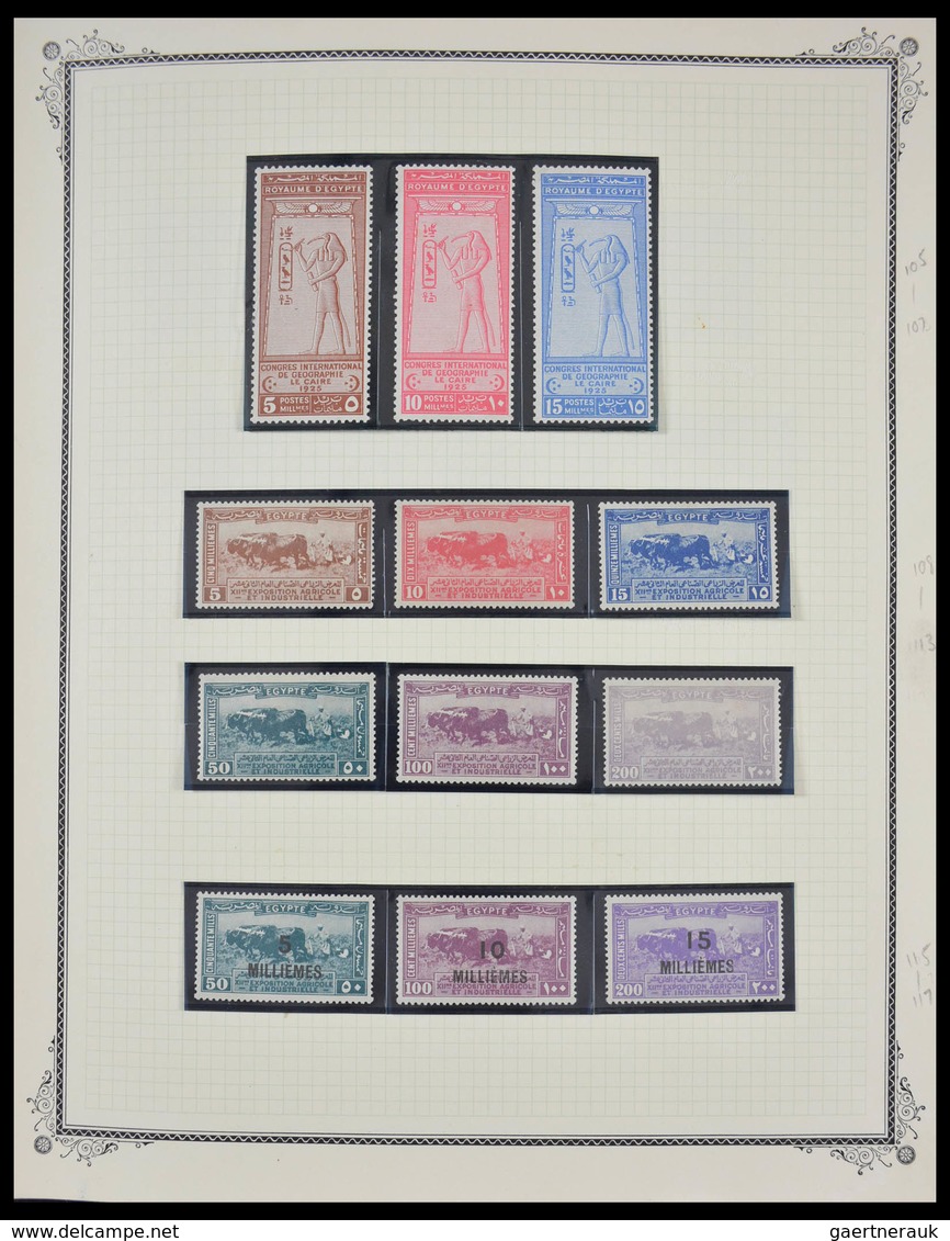 Ägypten: 1925-1982: Beautiful, Well Filled, MNH And Mint Hinged Collection Egypt 1925-1982 In Blanc - 1866-1914 Ägypten Khediva