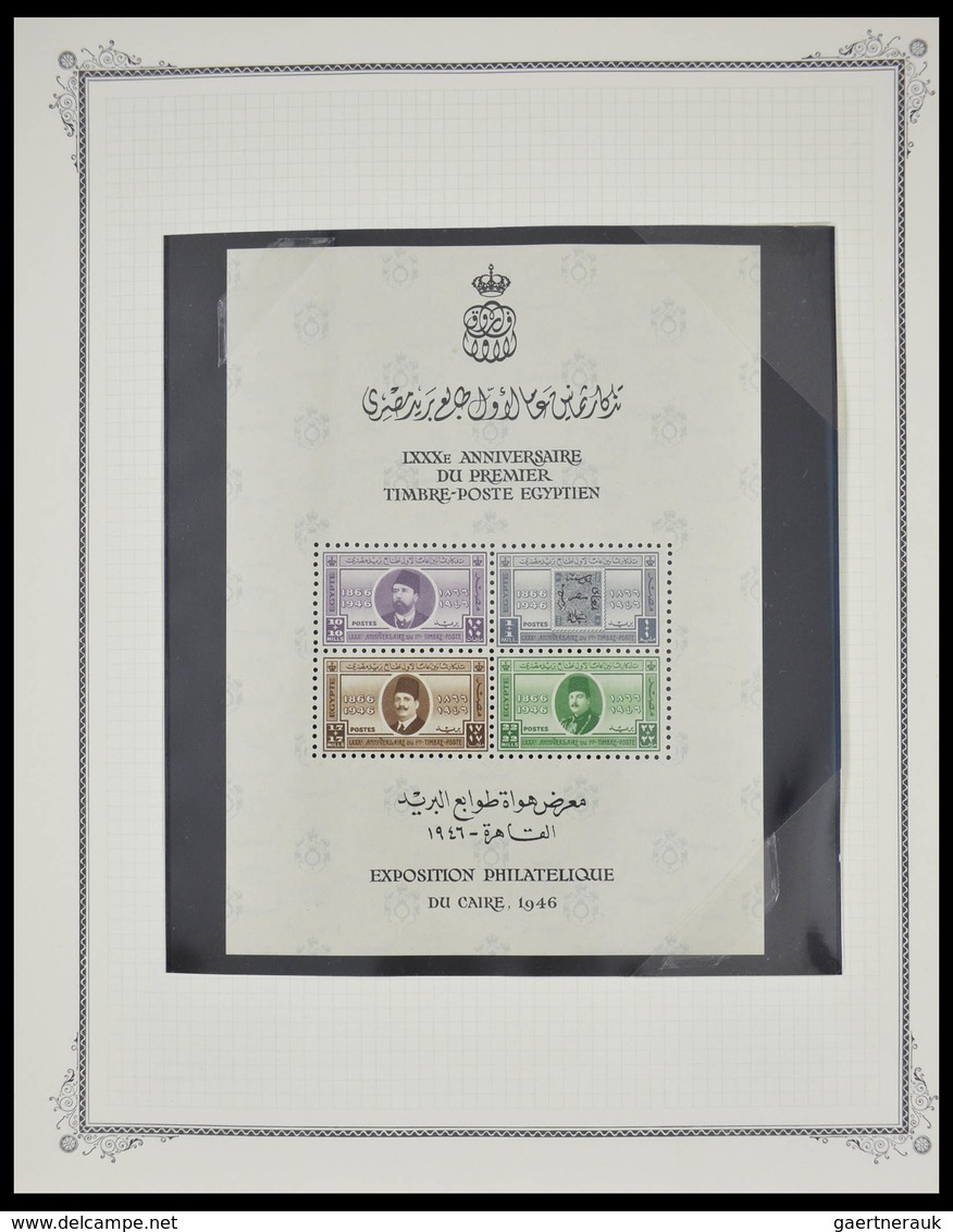 Ägypten: 1925-1982: Beautiful, well filled, MNH and mint hinged collection Egypt 1925-1982 in blanc