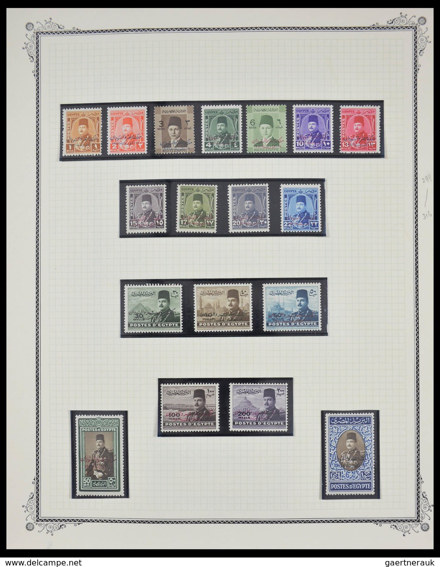 Ägypten: 1925-1982: Beautiful, well filled, MNH and mint hinged collection Egypt 1925-1982 in blanc