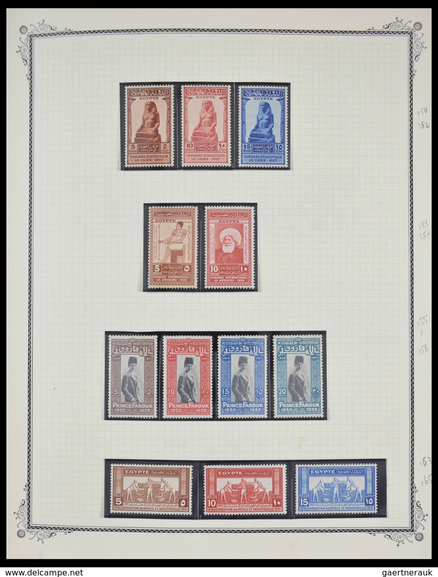 Ägypten: 1925-1982: Beautiful, well filled, MNH and mint hinged collection Egypt 1925-1982 in blanc