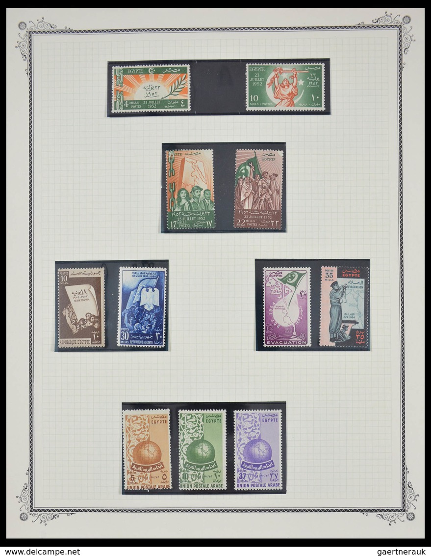 Ägypten: 1925-1982: Beautiful, well filled, MNH and mint hinged collection Egypt 1925-1982 in blanc