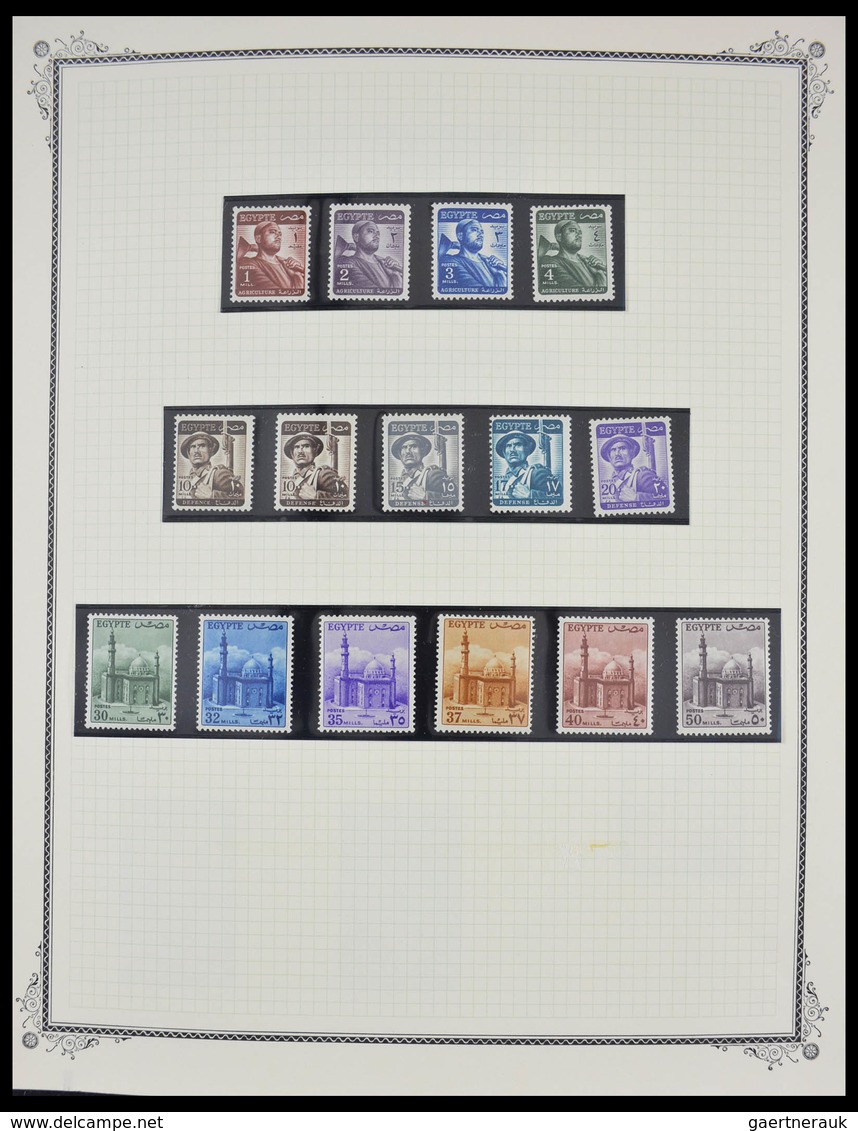 Ägypten: 1925-1982: Beautiful, well filled, MNH and mint hinged collection Egypt 1925-1982 in blanc