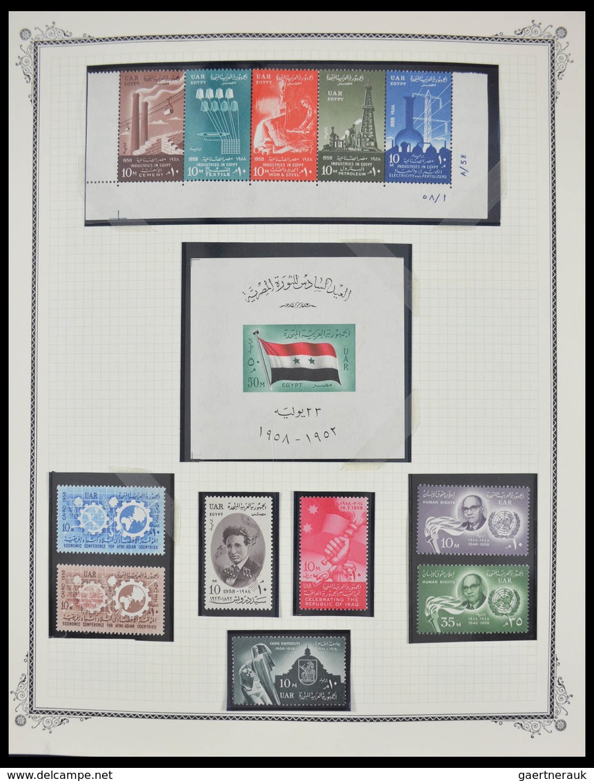 Ägypten: 1925-1982: Beautiful, well filled, MNH and mint hinged collection Egypt 1925-1982 in blanc