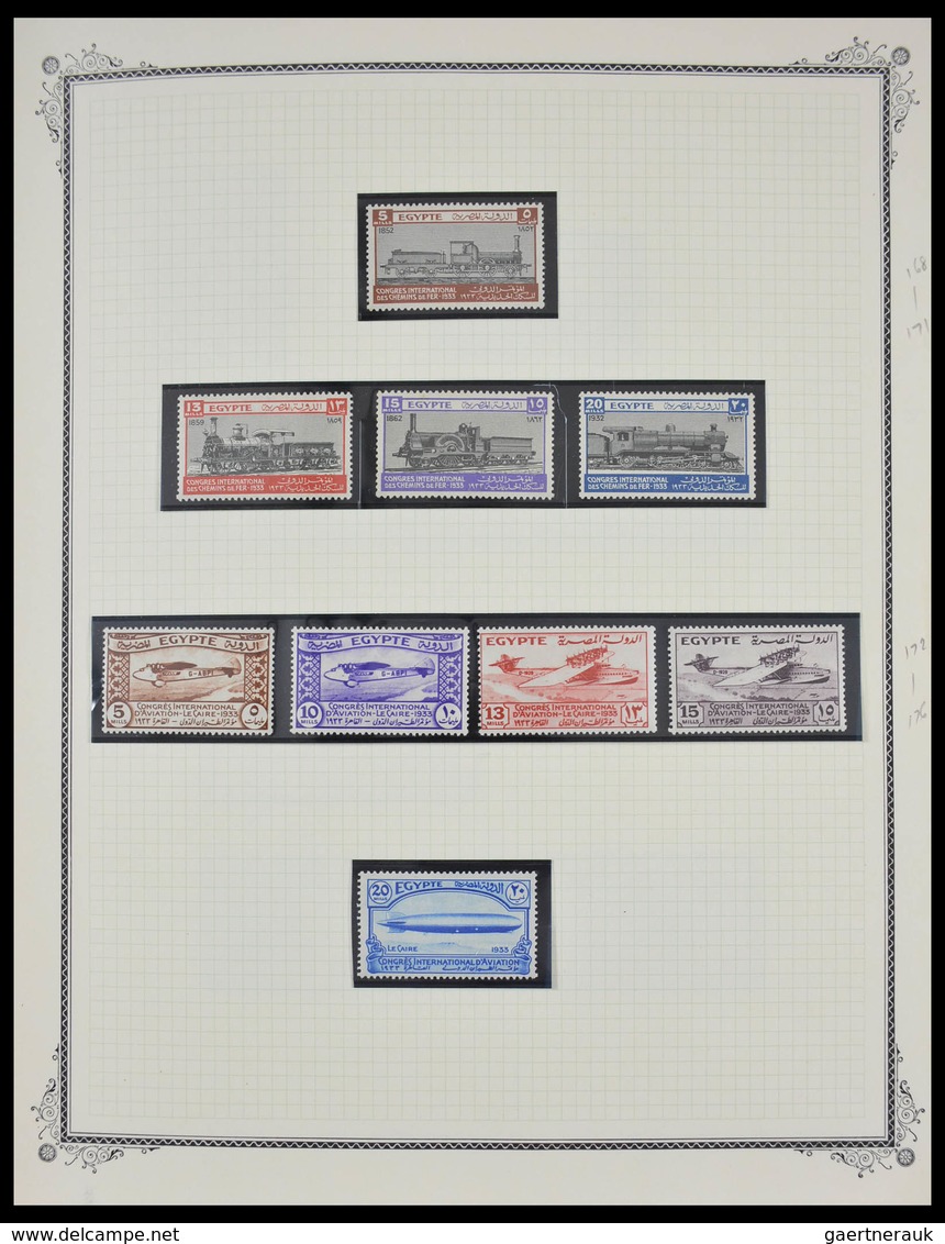 Ägypten: 1925-1982: Beautiful, well filled, MNH and mint hinged collection Egypt 1925-1982 in blanc