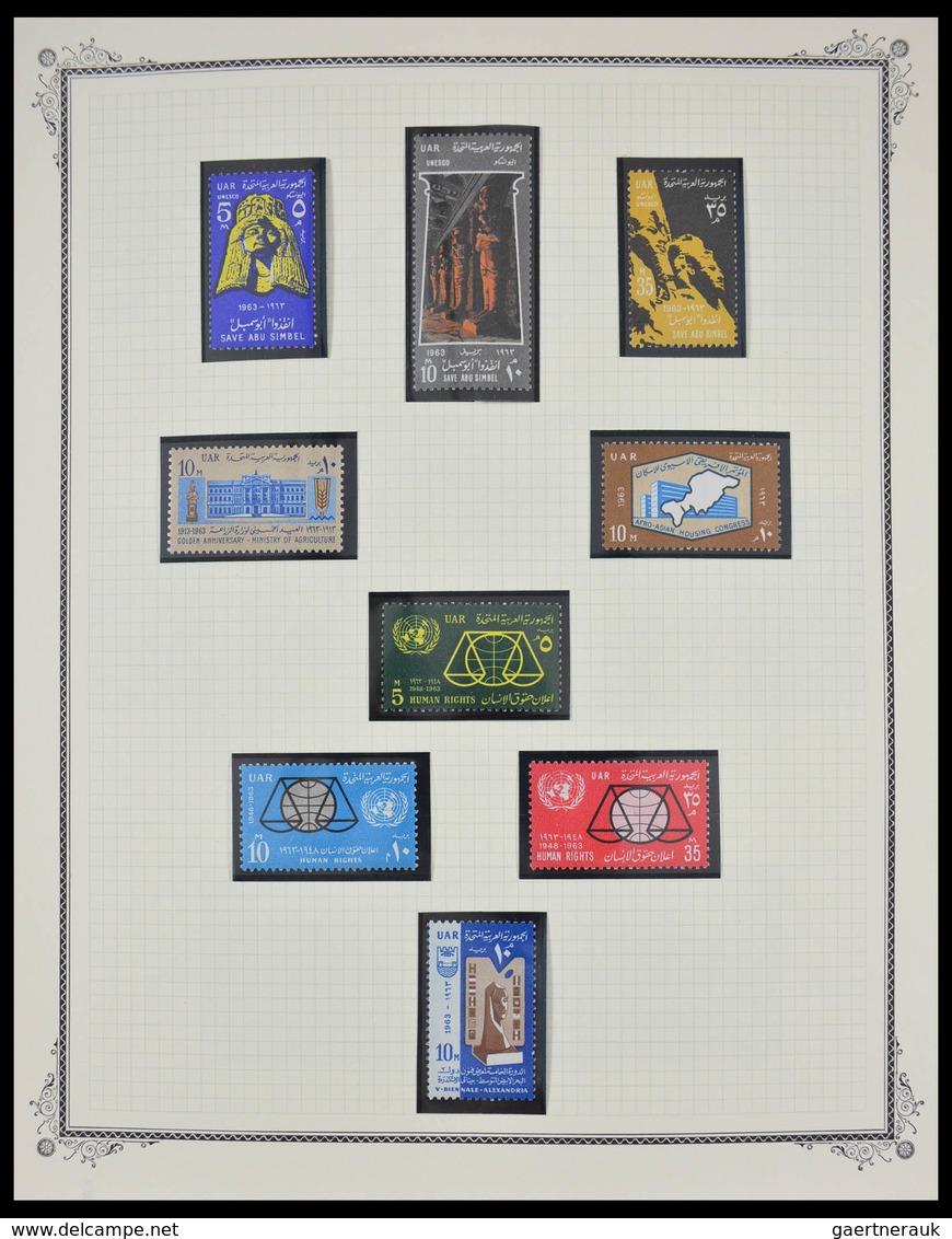 Ägypten: 1925-1982: Beautiful, well filled, MNH and mint hinged collection Egypt 1925-1982 in blanc