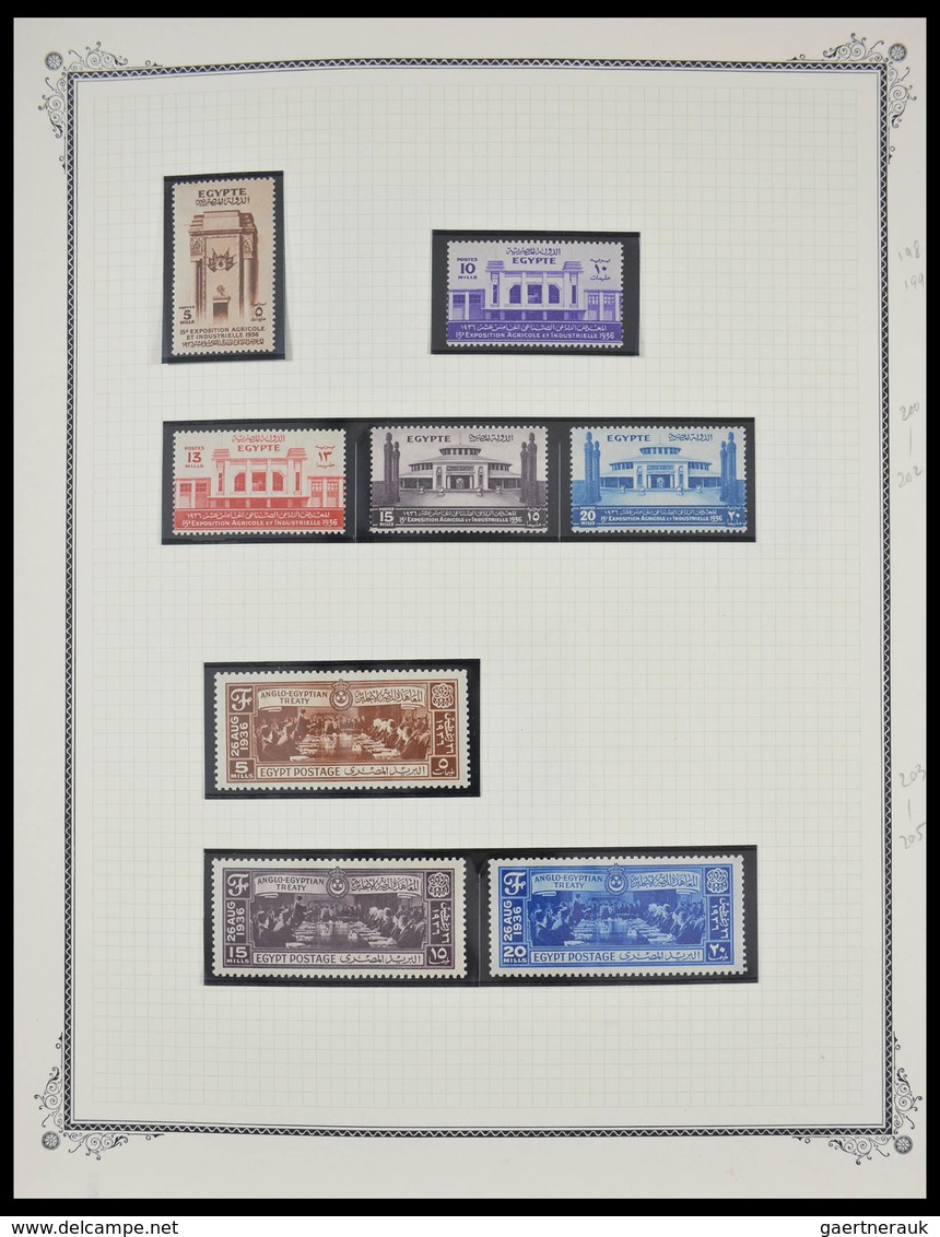 Ägypten: 1925-1982: Beautiful, well filled, MNH and mint hinged collection Egypt 1925-1982 in blanc