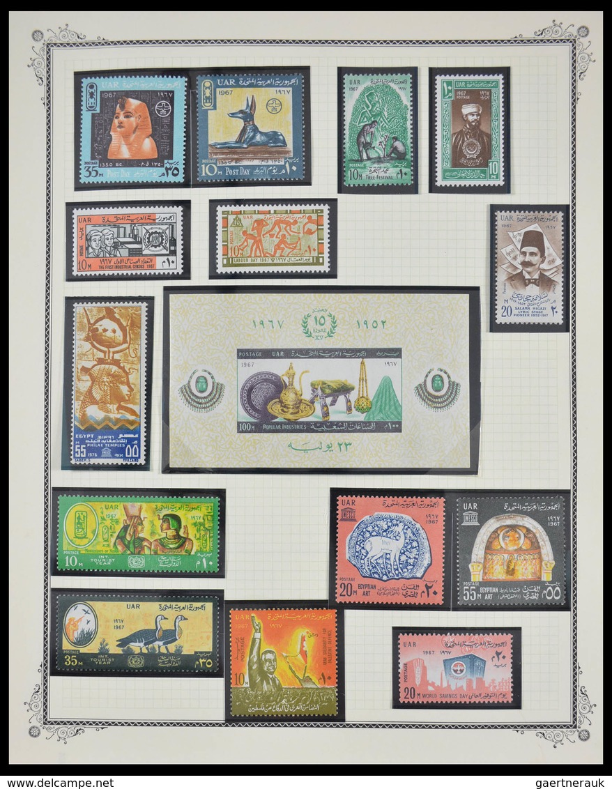 Ägypten: 1925-1982: Beautiful, well filled, MNH and mint hinged collection Egypt 1925-1982 in blanc