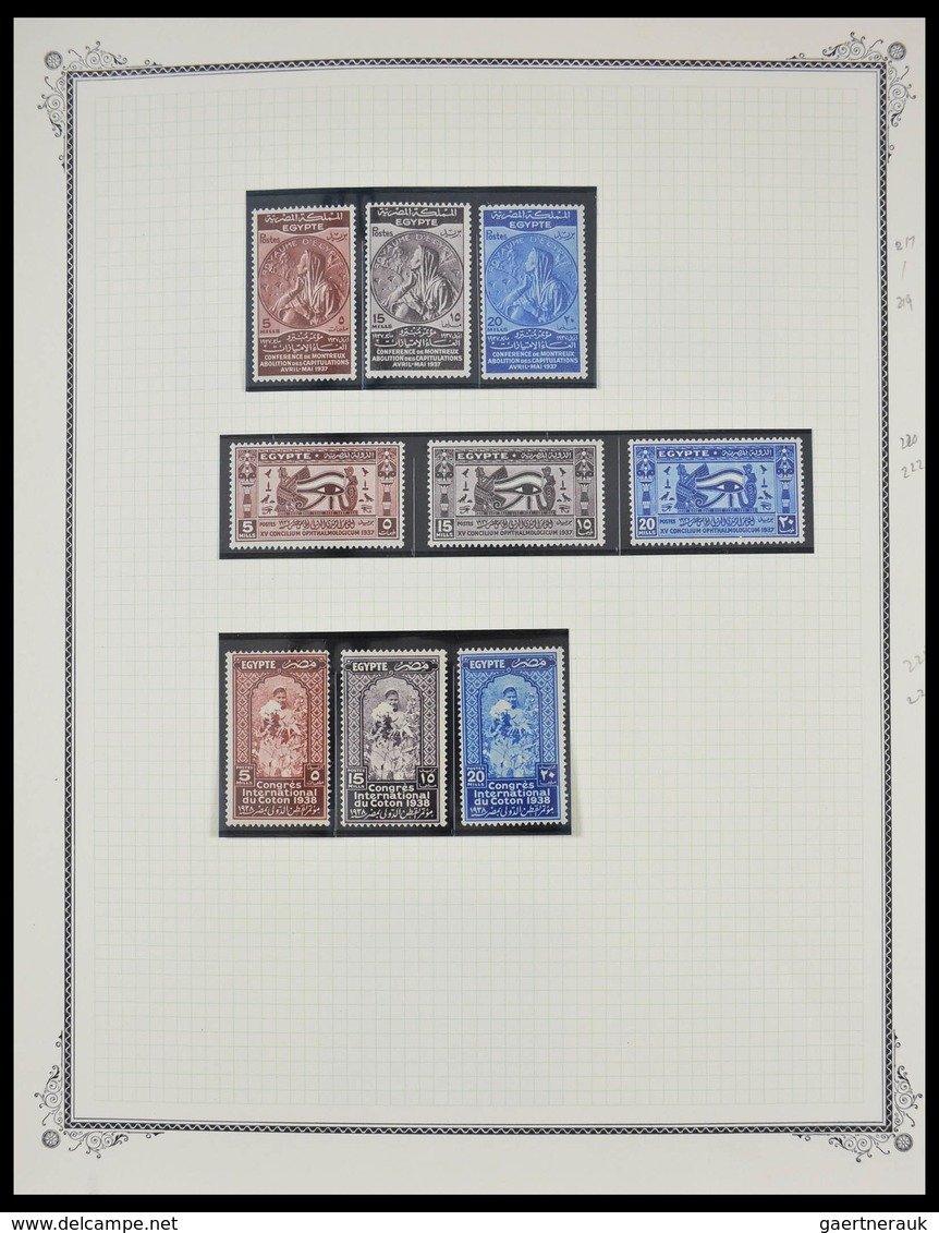 Ägypten: 1925-1982: Beautiful, well filled, MNH and mint hinged collection Egypt 1925-1982 in blanc