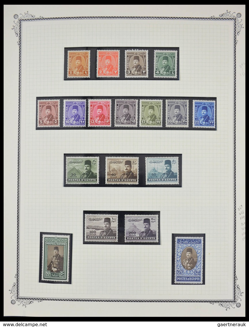 Ägypten: 1925-1982: Beautiful, well filled, MNH and mint hinged collection Egypt 1925-1982 in blanc