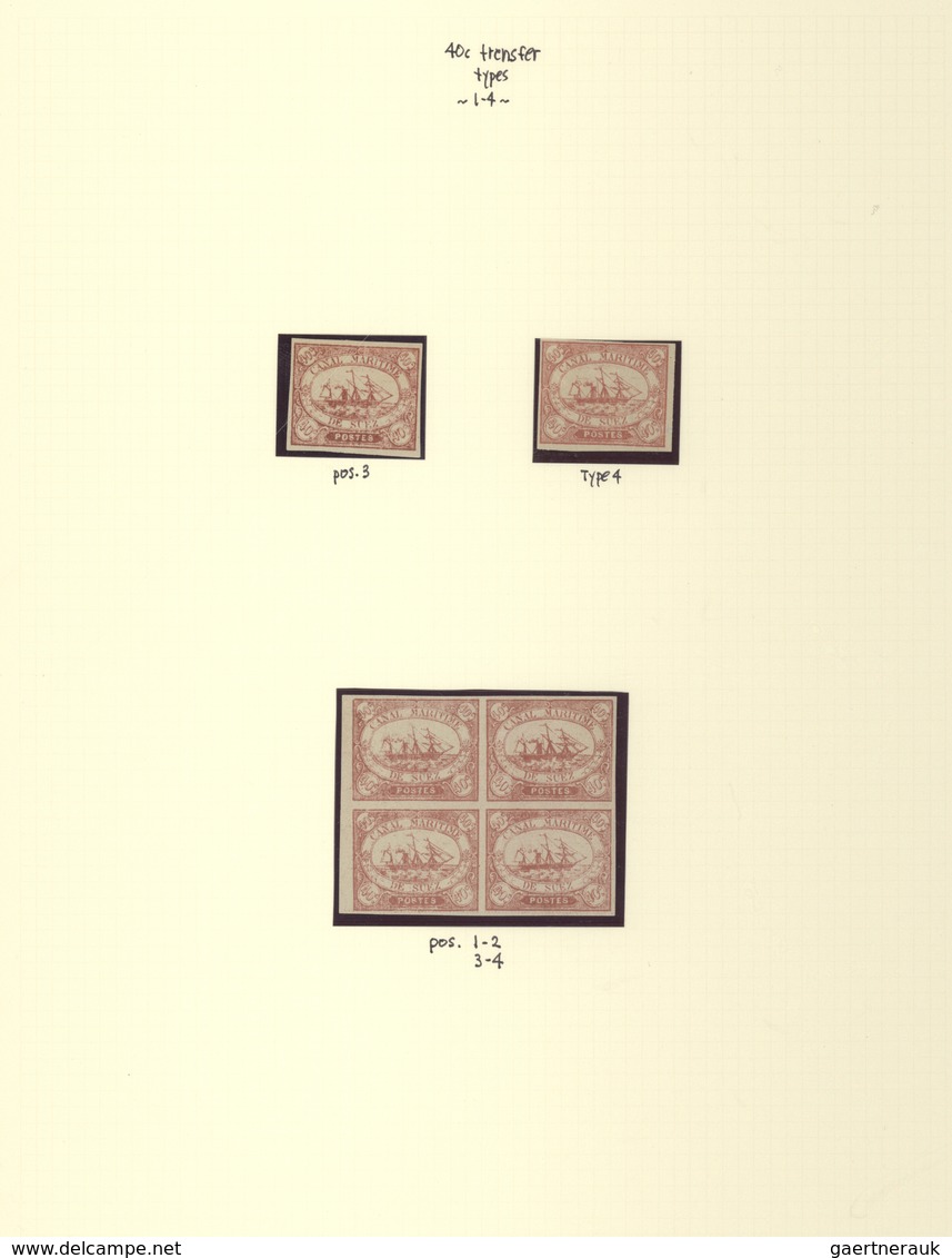 Ägypten - Suez-Kanal-Gesellschaft: 1868: Specialized collection of more than 420 stamps and many ext