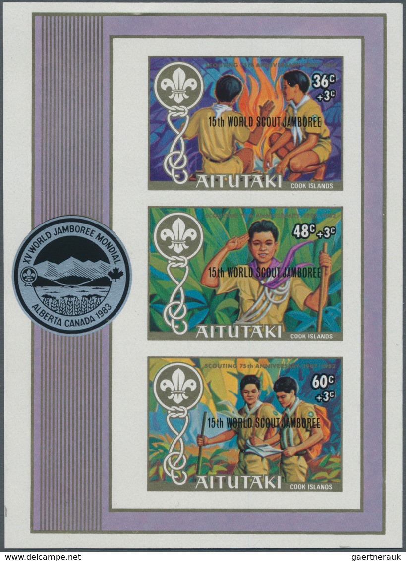 Aitutaki: 1974/1986 (ca.), Accumulation With Approx. 1.350 IMPERFORATE Stamps And 110 Imperf. Miniat - Aitutaki