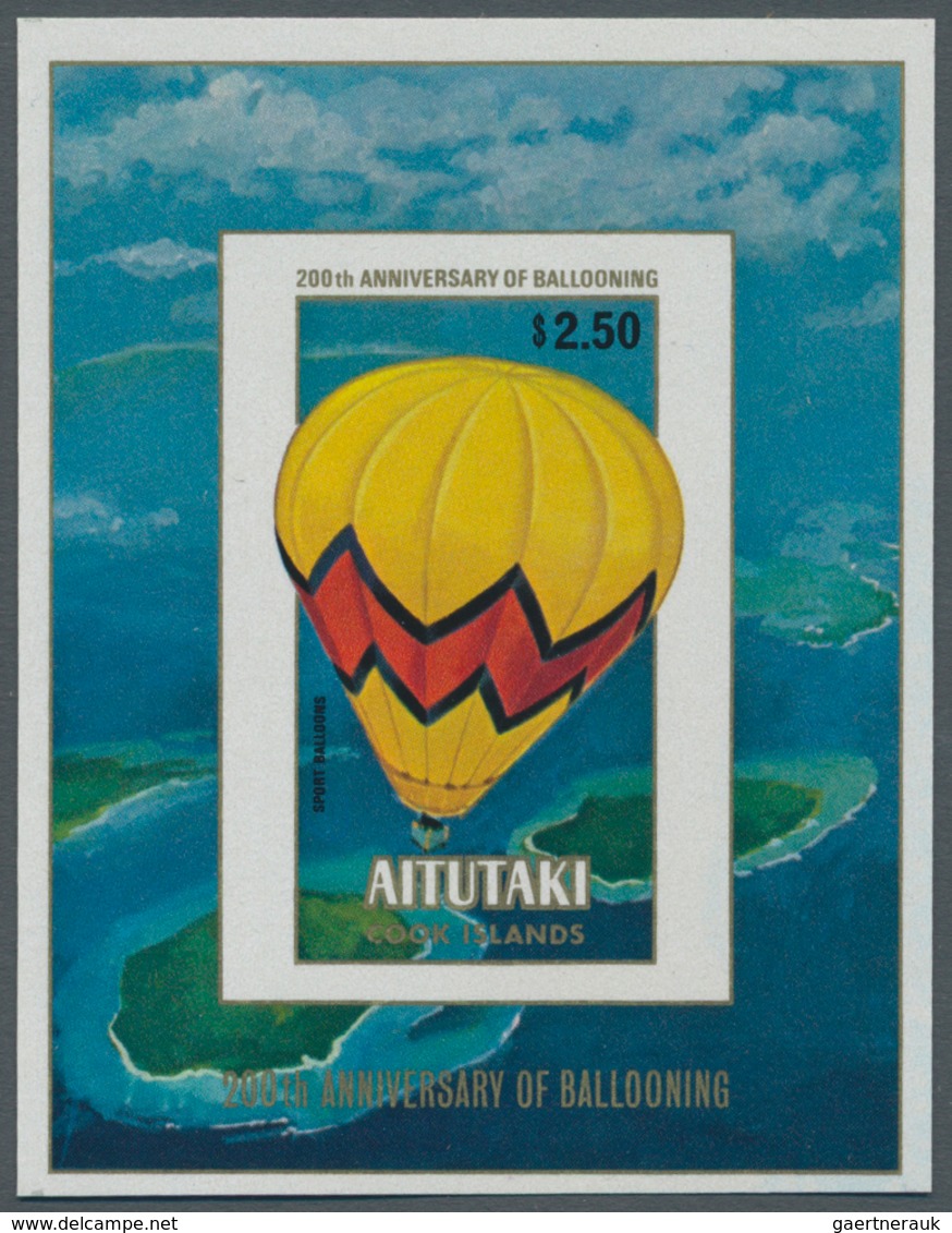 Aitutaki: 1974/1986 (ca.), accumulation with approx. 1.350 IMPERFORATE stamps and 110 imperf. miniat