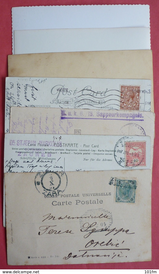 LOT OF 7 OLD POSTCARDS - 5 - 99 Postcards
