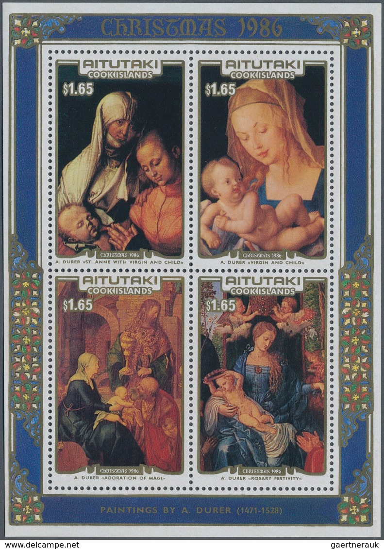 Aitutaki: 1986, Christmas Miniature Sheet With Different Dürer Paintings (St. Anne With Virgin And C - Aitutaki