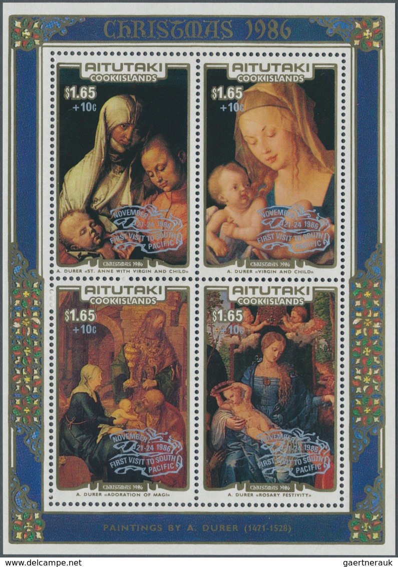 Aitutaki: 1986, Christmas Miniature Sheet With Different Dürer Paintings (St. Anne With Virgin And C - Aitutaki