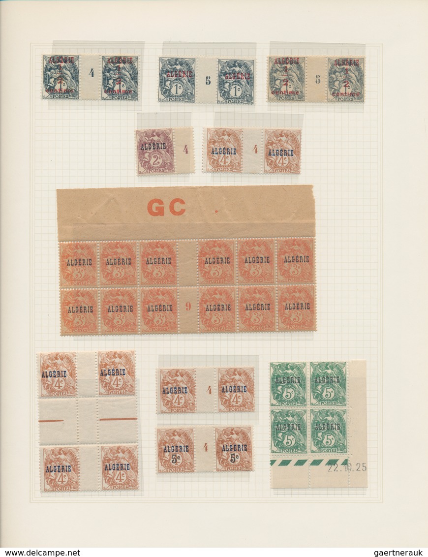 Algerien: 1924/1926, A Splendid Specialised Mint Collection Of Apprx. 200 Stamps, Neatly Arranged On - Briefe U. Dokumente