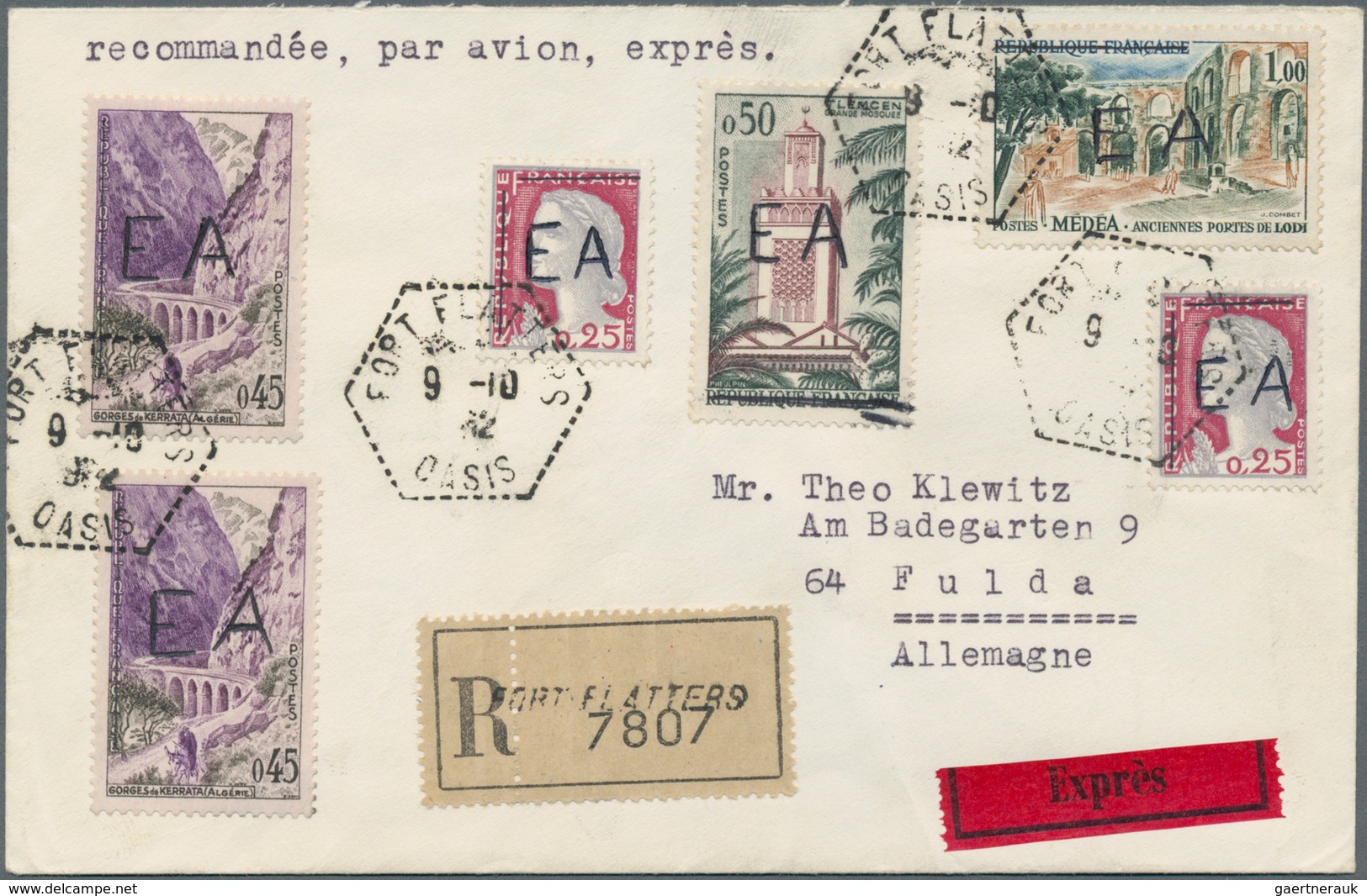 Algerien: 1962, Small, Interesting Lot Of 13 Covers, While R Letters, FDC, Etc. - Briefe U. Dokumente