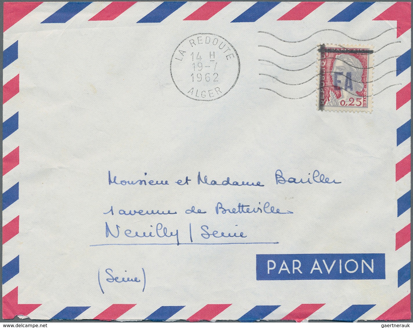 Algerien: 1962, Small, Interesting Lot Of 13 Covers, While R Letters, FDC, Etc. - Briefe U. Dokumente