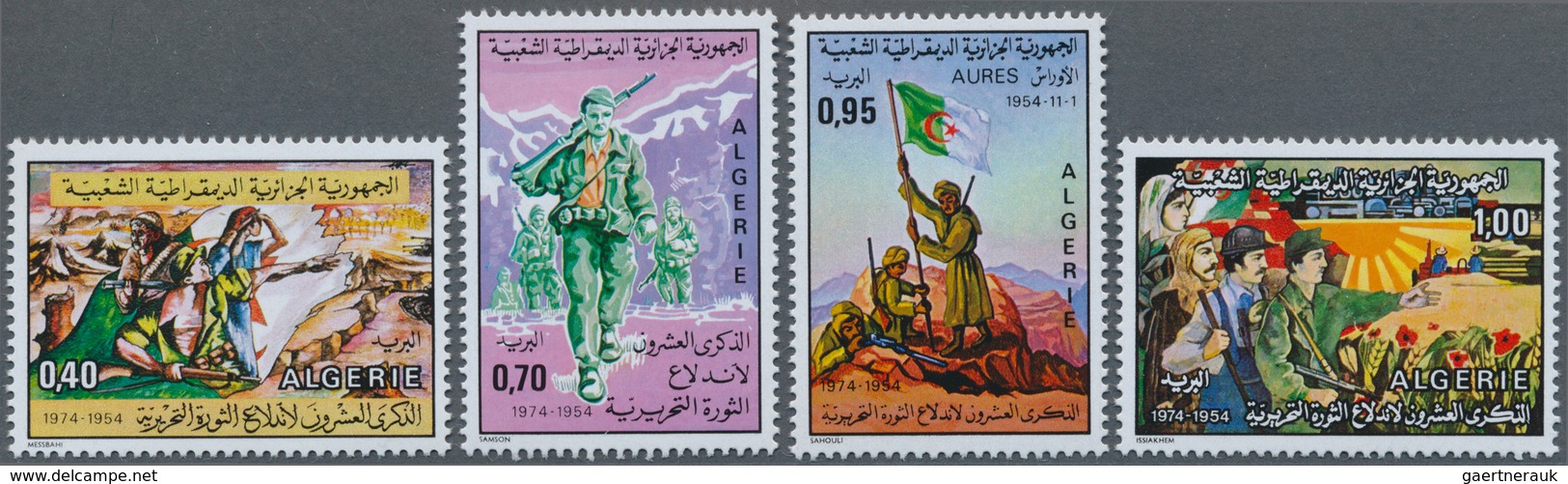 Algerien: 1974, 20th Anniversary Of Outbreak Of Revolution Complete Set Of Four In A Lot With About - Briefe U. Dokumente