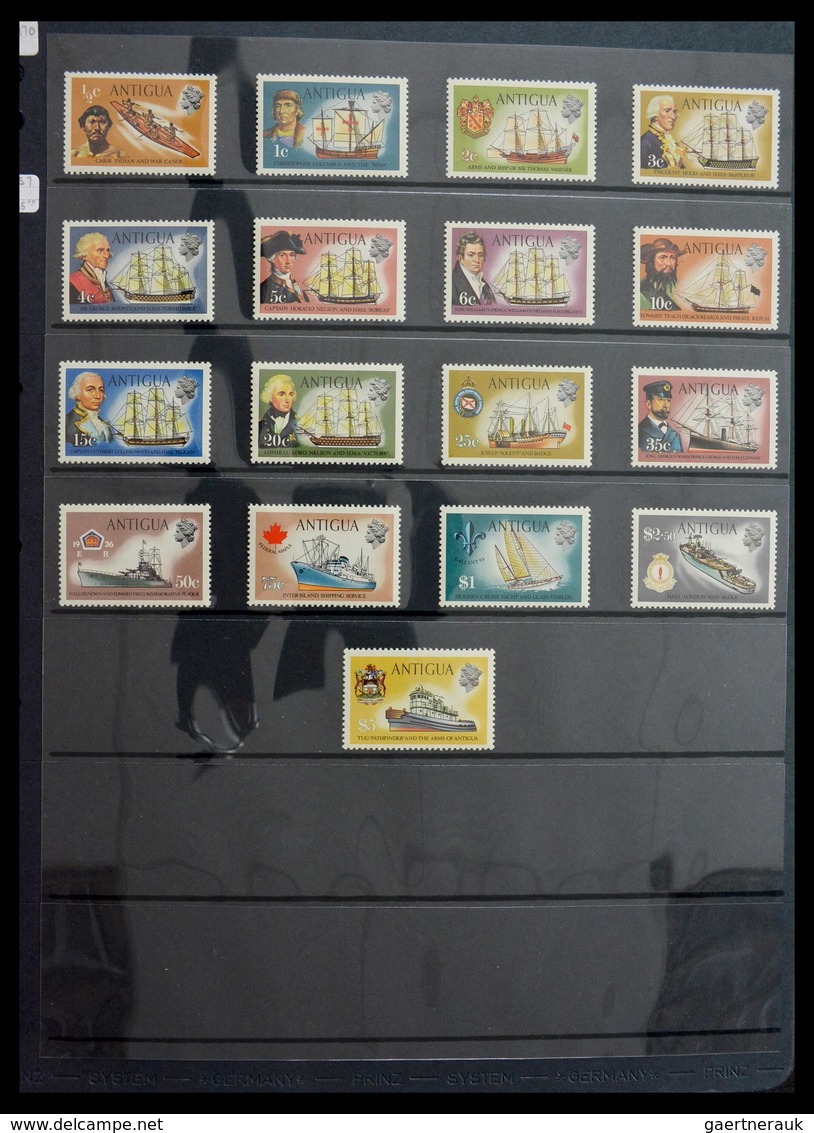 Antigua: 1862-1989: Almost complete, mostly MNH collection Antigua 1862-1989 on Hagner stockpages in