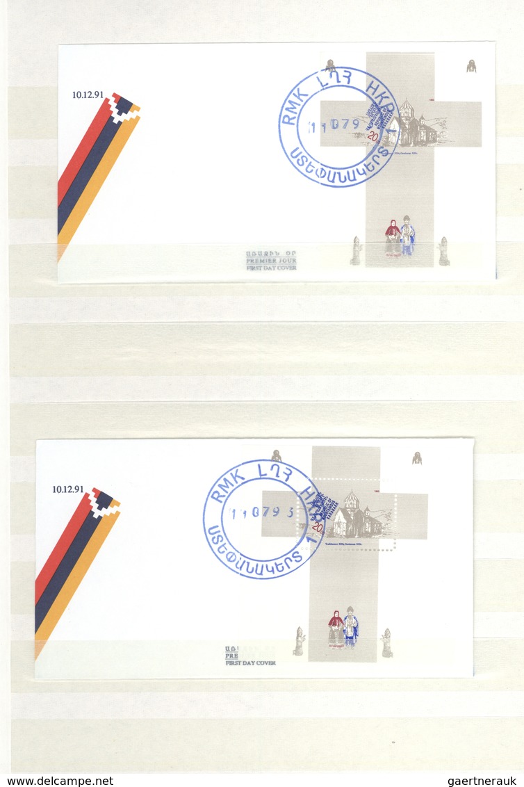 Armenien: 1876-1923, 1992-2000: Postal history and stamp collection of eight early covers + modern i