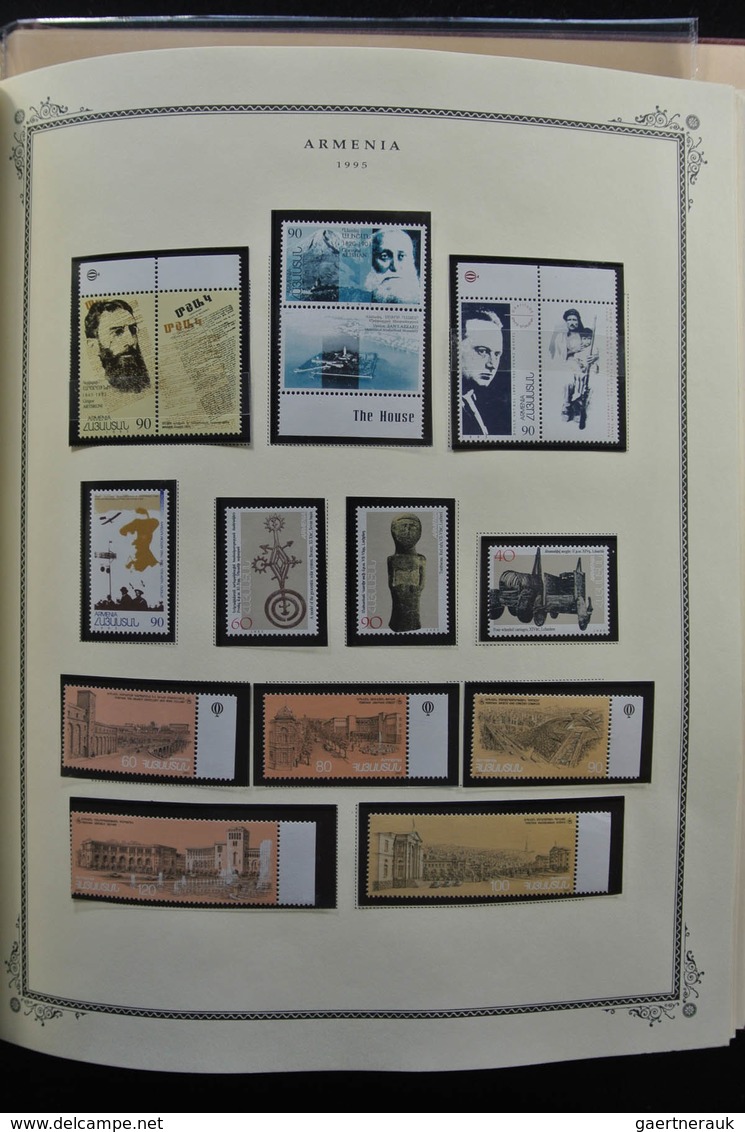 Armenien: 1919-2009: Well filled, mostly MNH collection Armenia 1919-2009 on Scott pages in springba