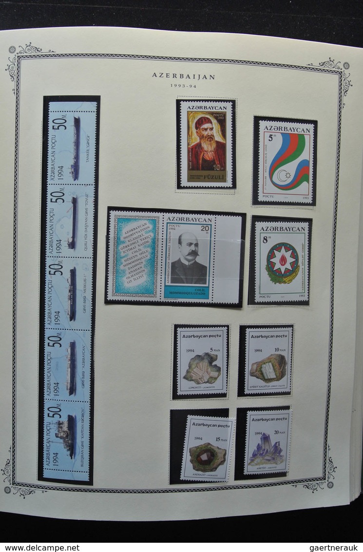 Aserbaidschan (Azerbaydjan): 1919-2009: Very well filled, mostly MNH collection Azerbaijan 1919-2009