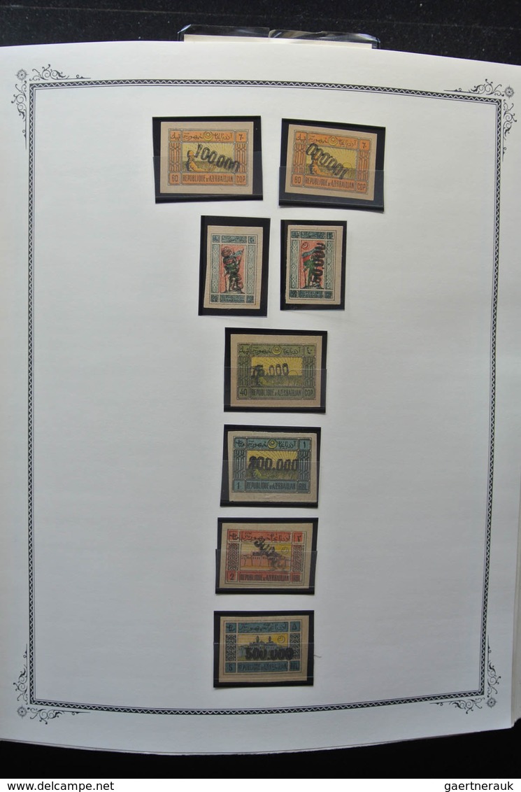 Aserbaidschan (Azerbaydjan): 1919-2009: Very well filled, mostly MNH collection Azerbaijan 1919-2009