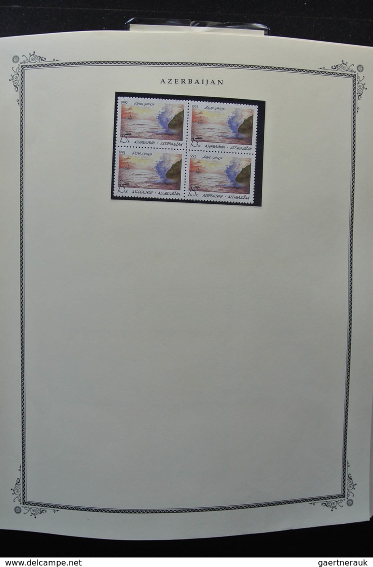 Aserbaidschan (Azerbaydjan): 1919-2009: Very well filled, mostly MNH collection Azerbaijan 1919-2009