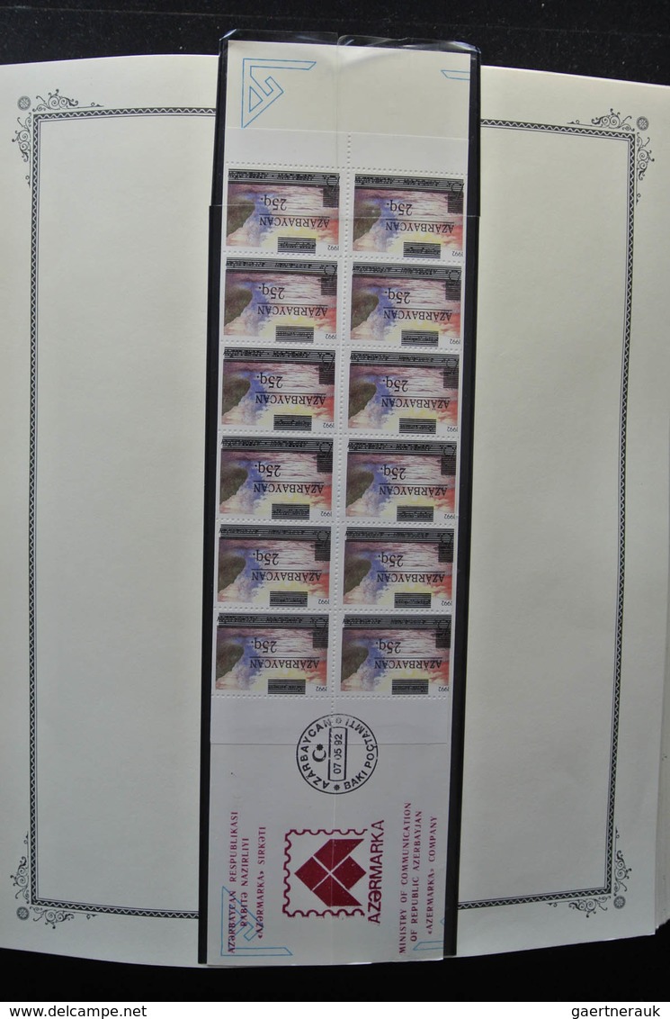 Aserbaidschan (Azerbaydjan): 1919-2009: Very well filled, mostly MNH collection Azerbaijan 1919-2009