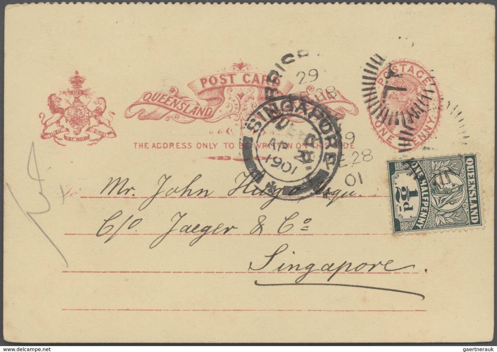 Australische Staaten: 1880/1908 (ca.), Accumulation With About 150 Mostly Different Postal Stationer - Sammlungen