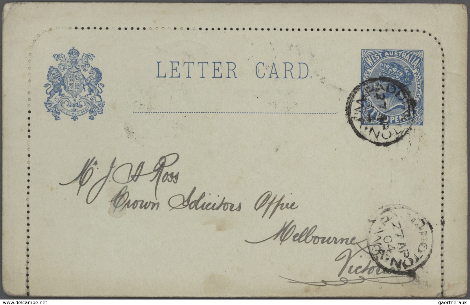 Australische Staaten: 1880/1908 (ca.), Accumulation With About 150 Mostly Different Postal Stationer - Sammlungen